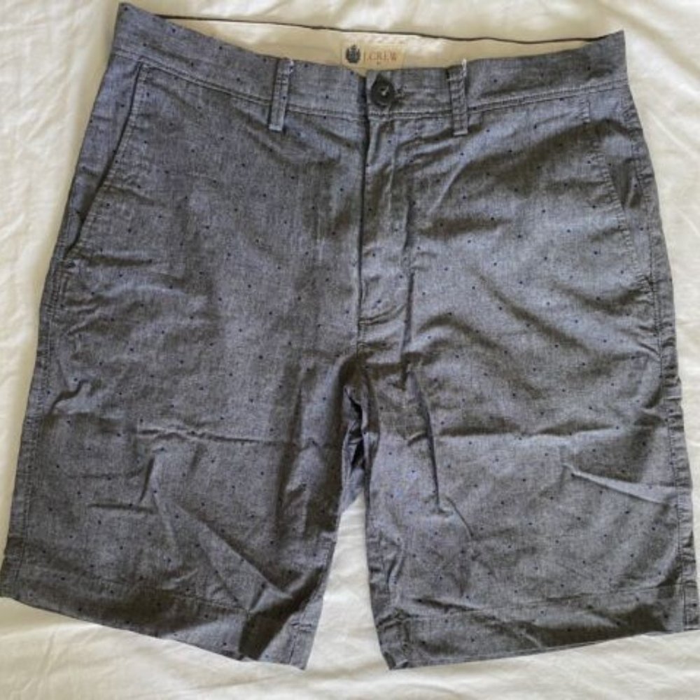 Men’s J. Crew Shorts Flat Front Size 29 8" Inseam Gray EUC